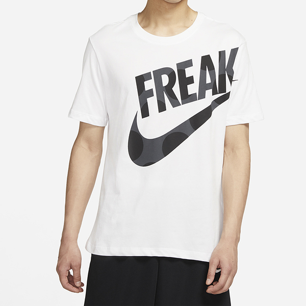 Nike DRI-FIT GIANNIS &quot;FREAK&quot; 男裝 短袖 籃球 乾爽 輕巧 Swoosh Freak 白黑【運動世界】DJ1565-100