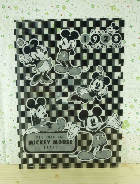 【震撼精品百貨】Micky Mouse_米奇/米妮 ~L型文件夾-黑白格