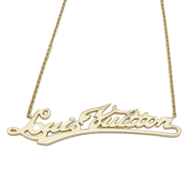 LOUIS VUITTON LV & Me Necklace Letter E Gold Metal M61060