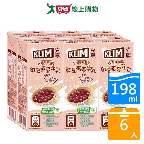 克寧紅豆燕麥牛乳198MLx6入【愛買】