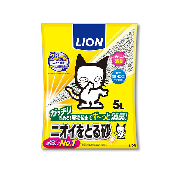 LION獅王 日本24小時強效除臭礦砂5L 無香味/花香/綠茶 連續17年銷售第1！貓砂『寵喵樂旗艦店』 product thumbnail 3