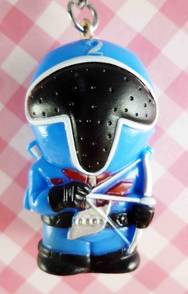 【震撼精品百貨】日本精品百貨-手機吊飾/鎖圈-造型鑰匙圈-戰隊造型-藍