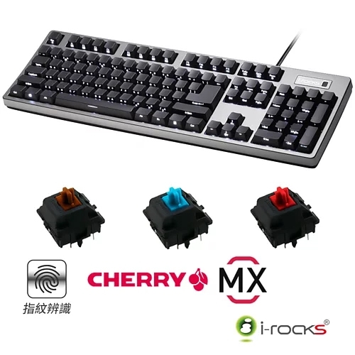 irocks K68MSF 側刻背光指紋辨識機械式鍵盤_Cherry軸