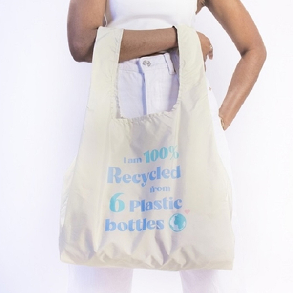 英國Kind Bag-環保收納購物袋-中-永續宣言(白)