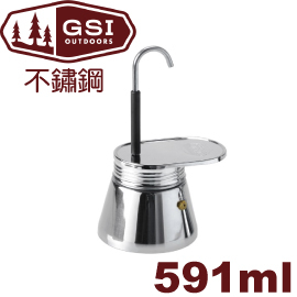 【GSI 美國 四杯量義式不鏽鋼咖啡壺 】65104/迷你咖啡壺/義式咖啡壺/行動咖啡爐