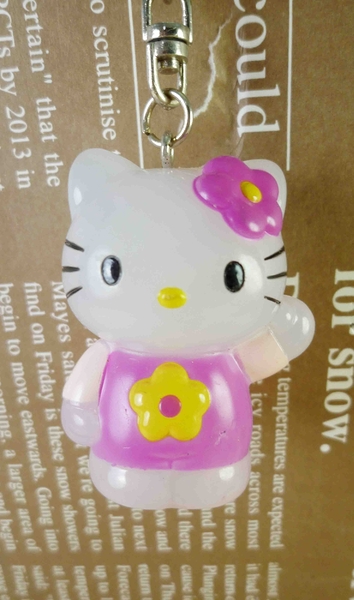 【震撼精品百貨】Hello Kitty 凱蒂貓~鎖圈-造粉舉手