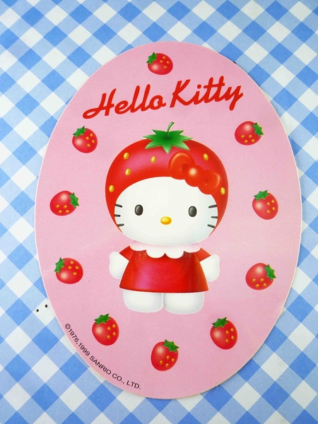 【震撼精品百貨】Hello Kitty 凱蒂貓~貼紙-草莓頭