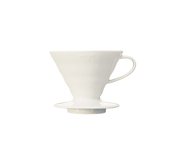 HARIO濾杯 V60白色陶瓷圓錐形濾杯VDC-02W【1-4人份】--【良鎂咖啡精品館】