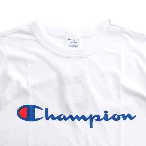 CHAMPION 白 胸前大字樣 棉 短T 男女(布魯克林) C3P302010 product thumbnail 2