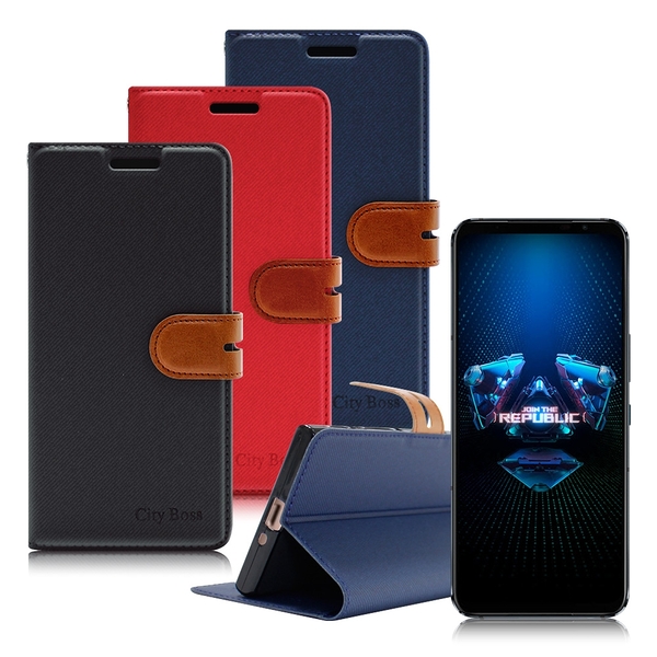 City For ASUS ROG Phone 5 ZS673KS 浪漫都會支架皮套