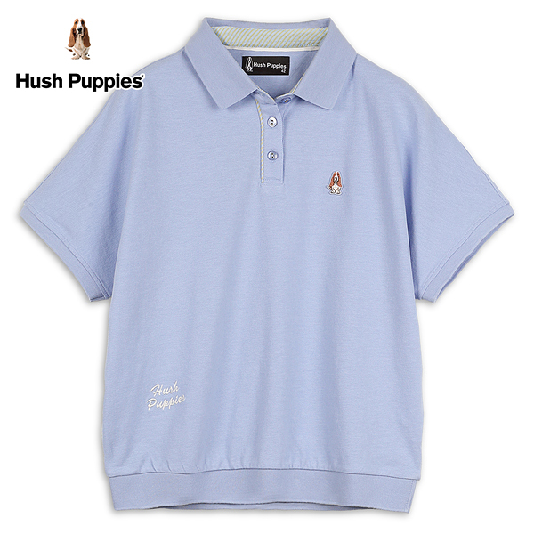 Hush Puppies 上衣 女裝休閒Polo領寬版連袖上衣