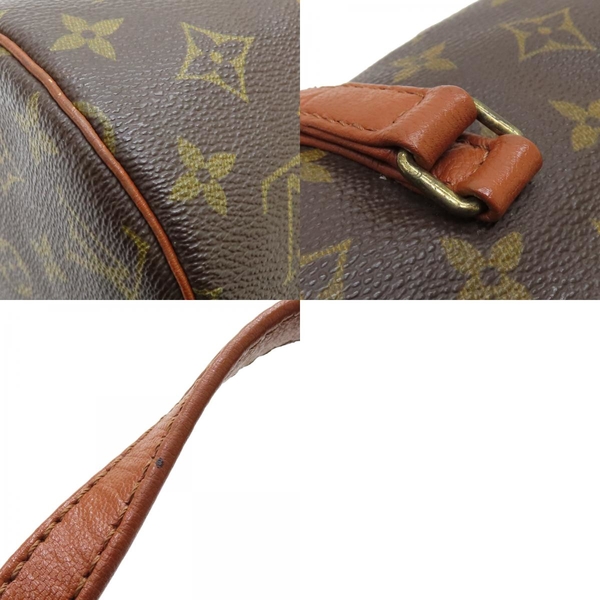 【二手名牌BRAND OFF】LOUIS VUITTON LV 路易威登 棕色 原花 紅皮 PVC塗層帆布 Papillon 30 圓筒包 product thumbnail 10