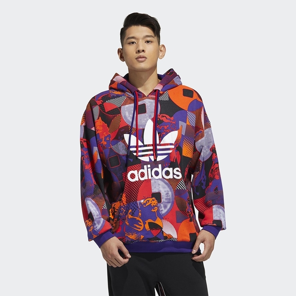 Adidas ORIGINALS CNY 男裝 長袖 帽T 可調式帽緣 農曆新年 春節圖案 易烊千璽 彩【運動世界】GN5448 product thumbnail 2