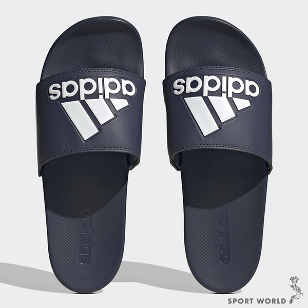 Adidas 男鞋 女鞋 拖鞋 ADILETTE COMFORT 藍 白【運動世界】H03616