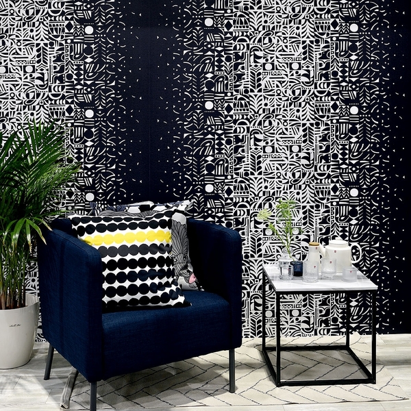 Marimekko 幾何形壁紙北歐風牆紙wallcoverings 5 Yon Varjo 壁紙屋本舖 Yahoo奇摩超級商城