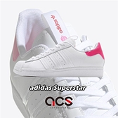 【海外限定】adidas 休閒鞋 Superstar 白 粉紅 男鞋 女鞋 香港 城市限定款 貝殼頭 【ACS】 FW2855