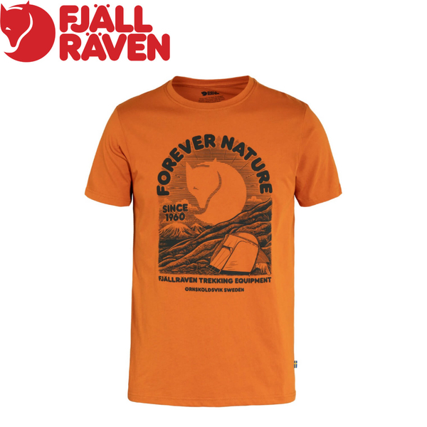 【Fjallraven 小狐狸 瑞典 男 Equipment T-Shirt短袖T恤《夕陽橙》】F86976/短T/短袖/圓領T