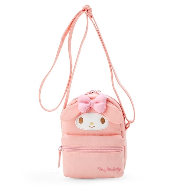 【震撼精品百貨】My Melody 美樂蒂~日本三麗鷗SANRIO 美樂蒂兒童造型尼龍斜背包 (粉大臉款)*80871