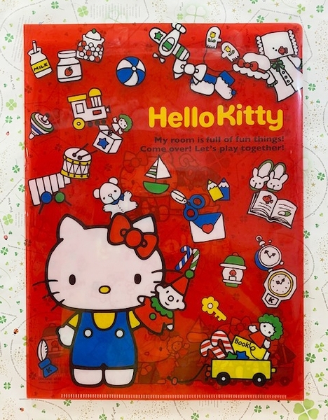 【震撼精品百貨】Hello Kitty 凱蒂貓~三麗鷗 KITTY 日本A4文件夾/資料夾-紅聖誕#33527