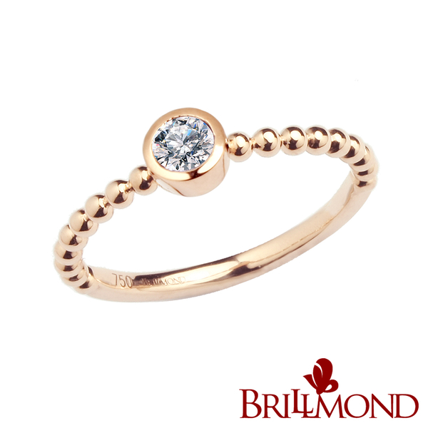 【BRILLMOND JEWELRY】18K 玫瑰金 10分 八心八箭 鑽戒風采(10分18K金台)