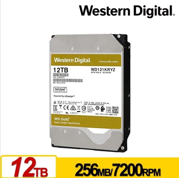 WD 金標12TB 3.5吋SATA 企業級硬碟WD121KRYZ | WD 威騰| Yahoo奇摩購物中心