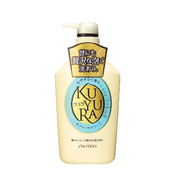 日本製 資生堂 KUYURA 保濕美肌沐浴乳550ML-(藍)恬靜草本香