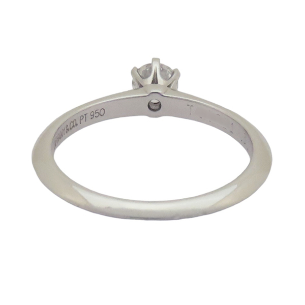 【二手名牌BRAND OFF】Tiffany & Co 蒂芬妮 Tiffany Setting 0.31CT 鑽石 PT950 鉑金戒指/刻字 product thumbnail 4