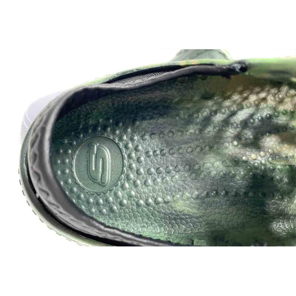 SKECHERS 休閒洞洞鞋 水陸 童鞋 墨綠色 406455CAMO no491 product thumbnail 5