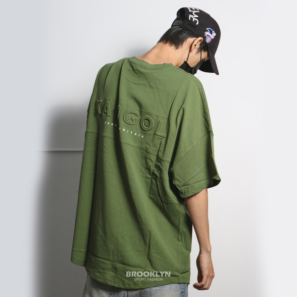 KANGOL 短袖 短T 落肩立體 LOGO棉 T 軍綠 休閒 男女 (布魯克林) 6121100171 product thumbnail 8