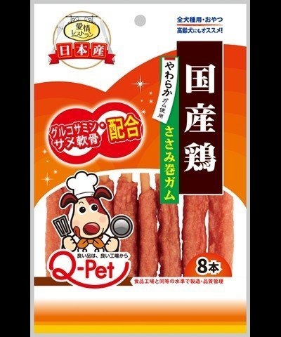 『寵喵樂旗艦店』日本Q-PET 巧沛犬用零食 愛情系列 潔牙肉捲棒 膠原/軟骨 85G/8支入 2款可選 product thumbnail 3