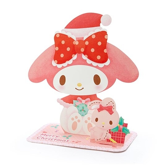 【震撼精品百貨】My Melody_美樂蒂~日本SANRIO三麗鷗 美樂蒂可立式造型聖誕卡片-坐姿*10711