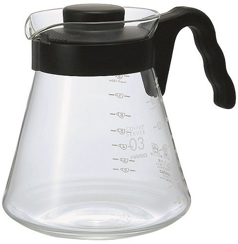 HARIO V60 好握耐熱玻璃壺VCS-03B【黑色1000ml】