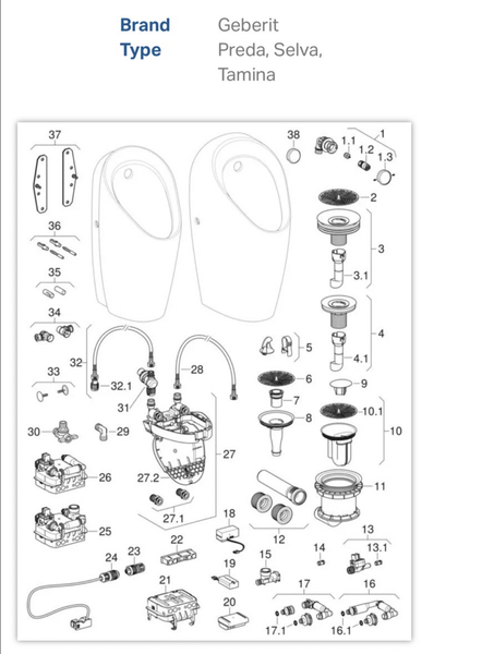 【麗室衛浴】 瑞士 GEBERIT 116.072.00.1 新款節水型掛牆式含感應小便斗 product thumbnail 5