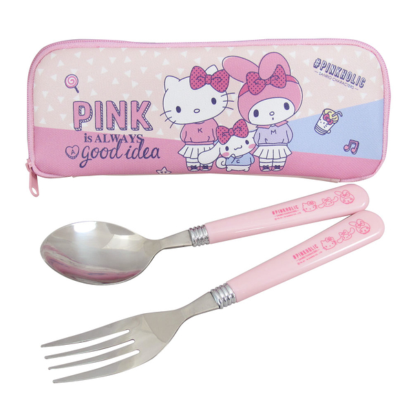 KITTY PINKHOLIC 環保餐具(湯叉組)KS-8338F