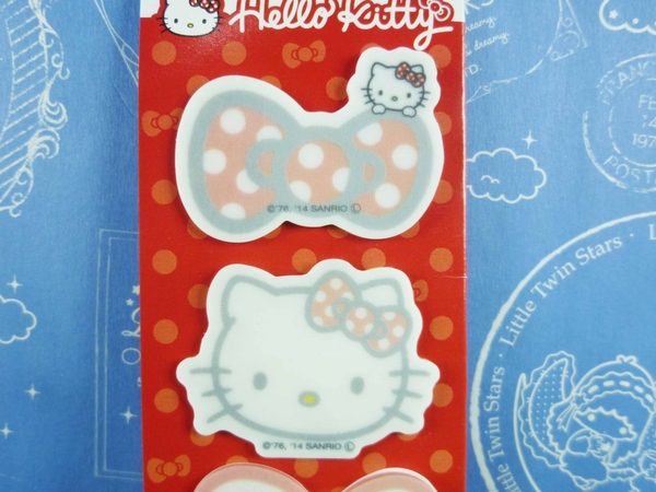 【震撼精品百貨】Hello Kitty 凱蒂貓~霧面便利貼~紅白緞帶【共1款】 product thumbnail 2