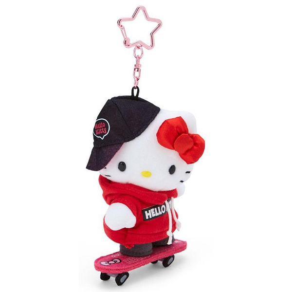 【震撼精品百貨】Hello Kitty 凱蒂貓~日本SANRIO三麗鷗 KITTY絨毛玩偶吊飾-滑板少年*51398