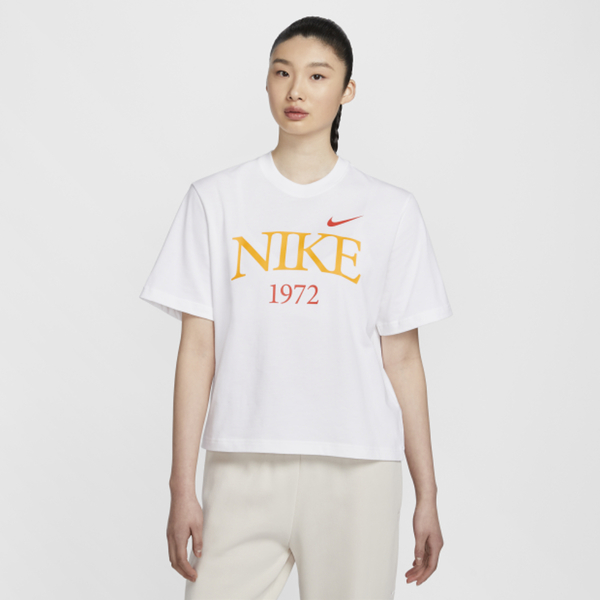 NIKE AS W NSW TEE CLASSICS BOXY 白 短版 女 短袖 短袖 穿搭 運動 FQ6601-101