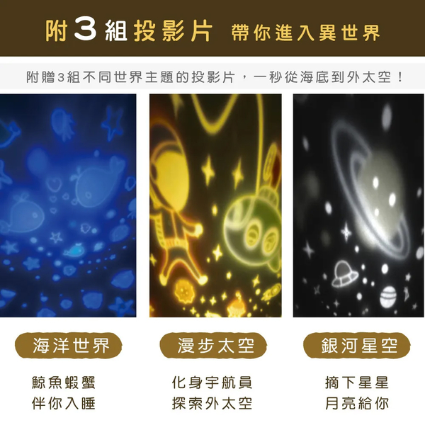 KINYO 小章魚百變投影燈(附3組投影燈片) LED-6545 超值二入組 product thumbnail 6