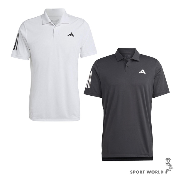 Adidas 男短袖上衣 POLO衫 排汗 白/黑【運動世界】HS3268/HS3269