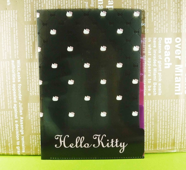【震撼精品百貨】Hello Kitty 凱蒂貓~5格文件夾~黑小頭【共1款】