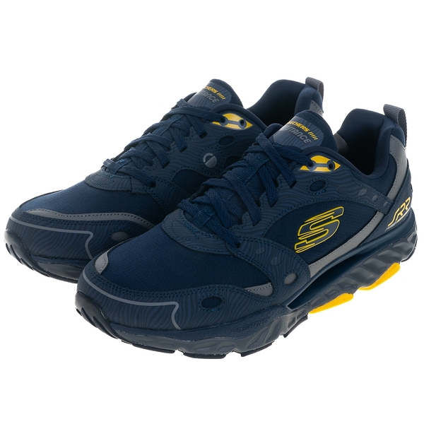 Skechers 慢跑鞋 SRR PRO RESISTANCE 男 藍黃 回彈 SRR 緩震 運動鞋 894083NVY