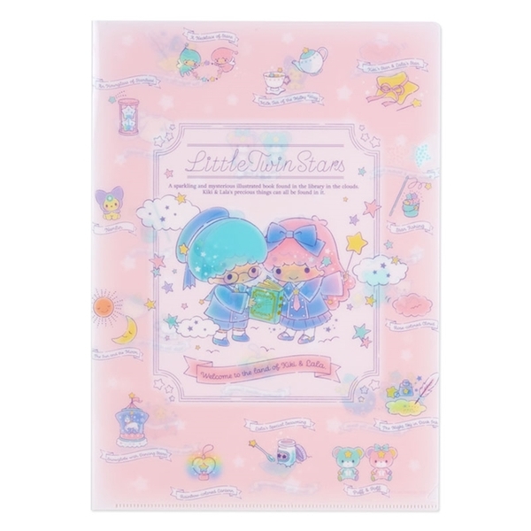 【震撼精品百貨】Little Twin Stars KiKi&LaLa 雙子星~日本Sanrio三麗鷗 雙子星A4資料夾2入組-星空魔法*76470 product thumbnail 5