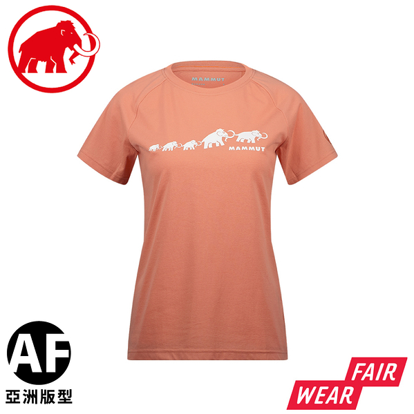 【MAMMUT 長毛象 女 QD Logo Print AF 快乾短袖T恤《石英粉 PRT3》】1017-02022/圓領短袖