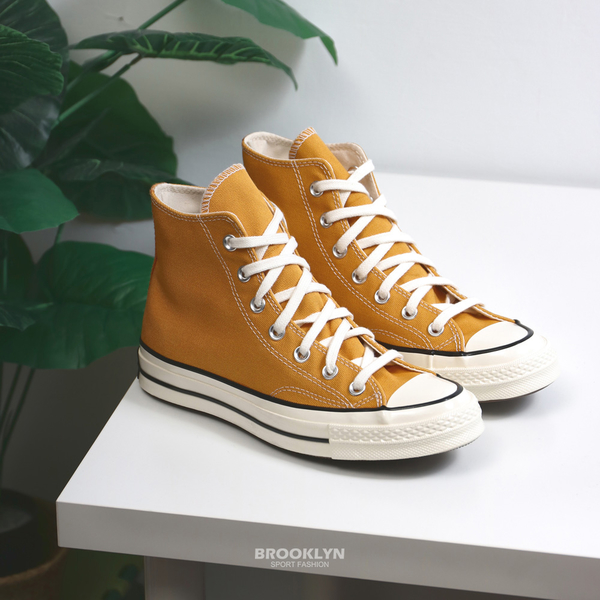 CONVERSE 70S 1970 CHUCK TAYLOR ALL STAR 黃 土黃 奶油頭 黑標 帆布鞋 高筒 男女 (布魯克林) 162054C product thumbnail 10