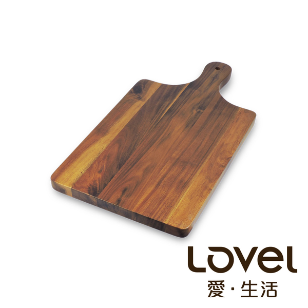 LOVEL 洋槐木單柄長方托盤-中