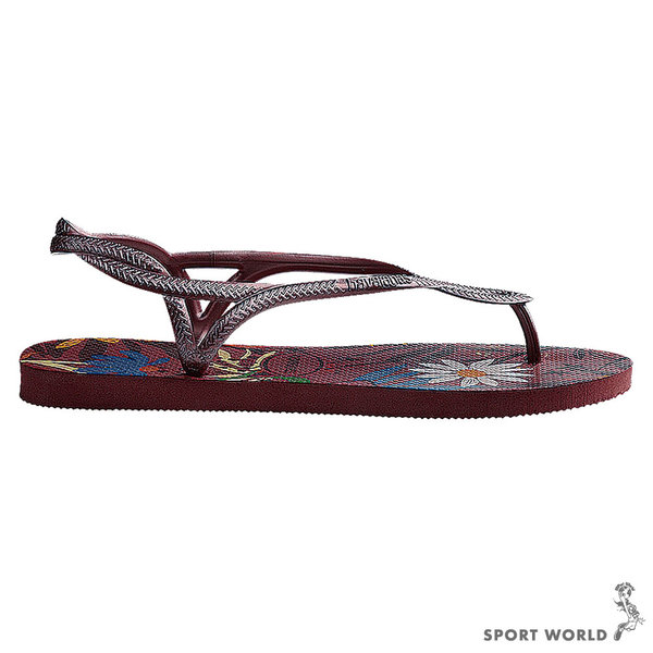 Havaianas 哈瓦仕 女鞋 涼鞋 拖鞋 花卉 酒紅【運動世界】4137259-4924W product thumbnail 4