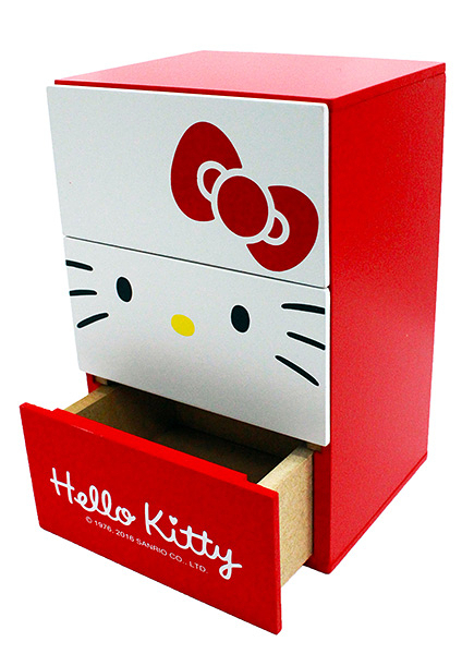 【震撼精品百貨】Hello Kitty 凱蒂貓~HELLO KITTY大臉三抽盒