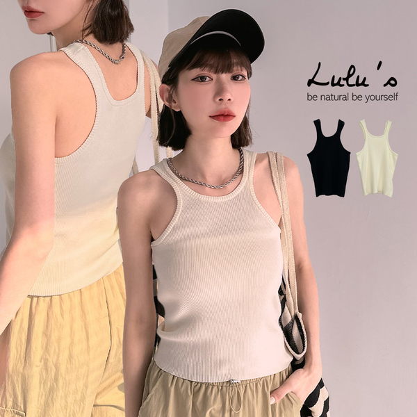 LULUS/基本款挖肩針織背心２色【A01240165】