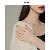 SWEET COVE~TFY蝴蝶結開口戒指女時尚個性對戒小眾設計食指戒指仙氣尾戒小指