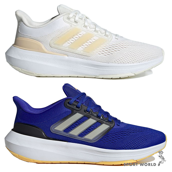 Adidas 慢跑鞋 男鞋 女鞋 緩衝 ULTRABOUNCE 白/藍【運動世界】IE0725/IE0717